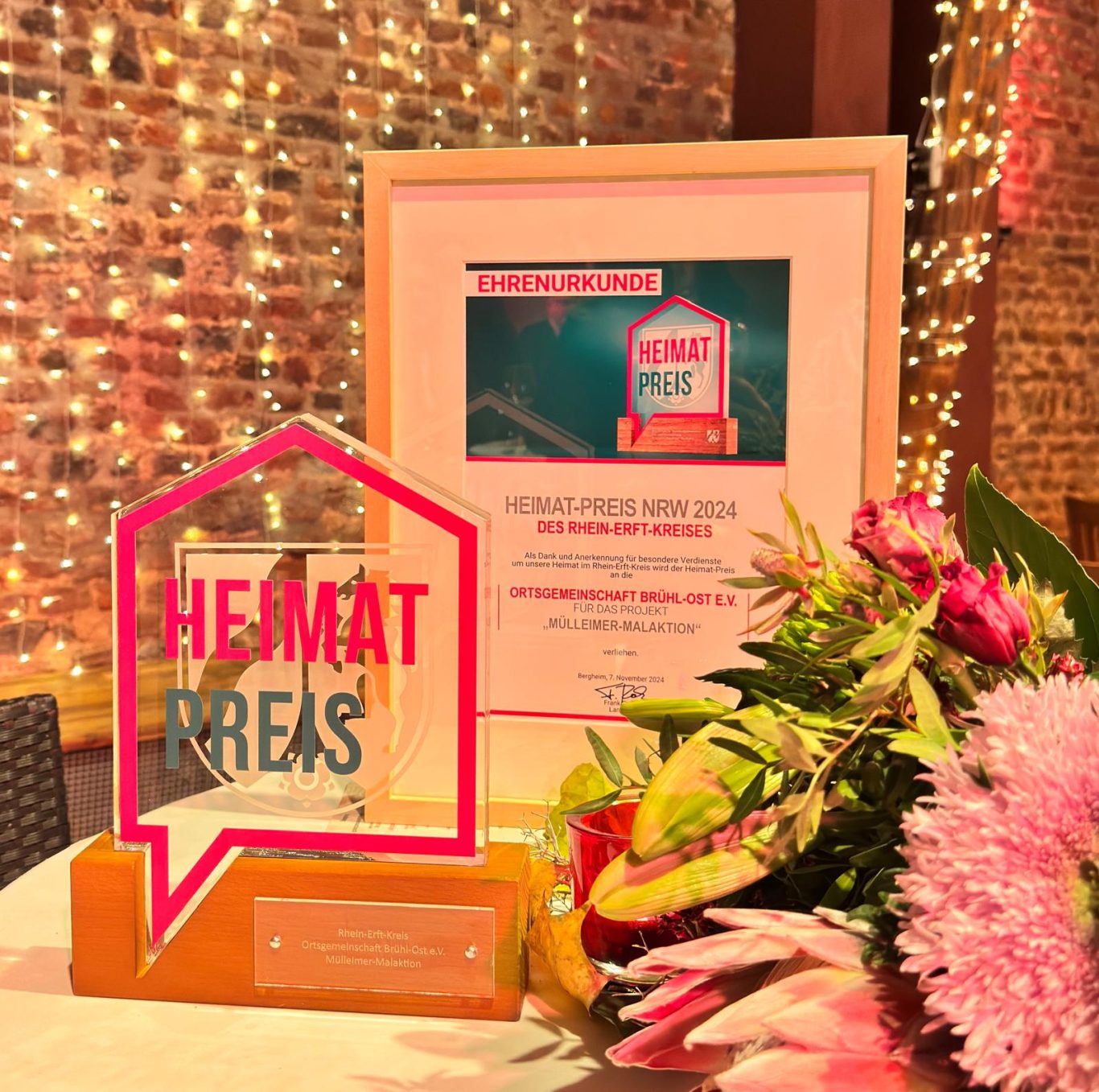 Heimatpreis NRW Gewinner 2024 Heimatpreis 2024. 1.Preis geht an die Ortsgemeinschaft Brühl-Ost